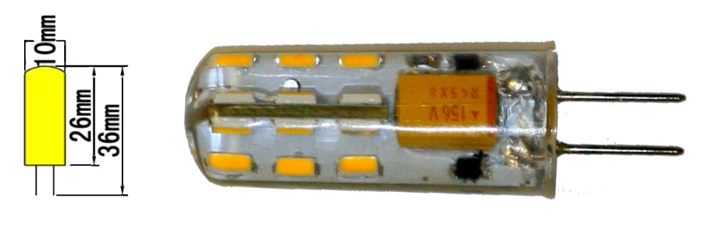 Светодиодная лампа G4 24 вольта (12V-24V) K13-24S