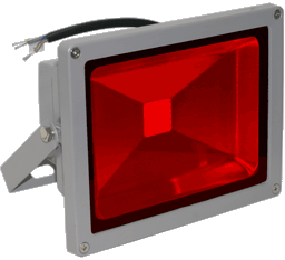 Красный светодиодный прожектор FLU30SXR на 12, 24 вольт